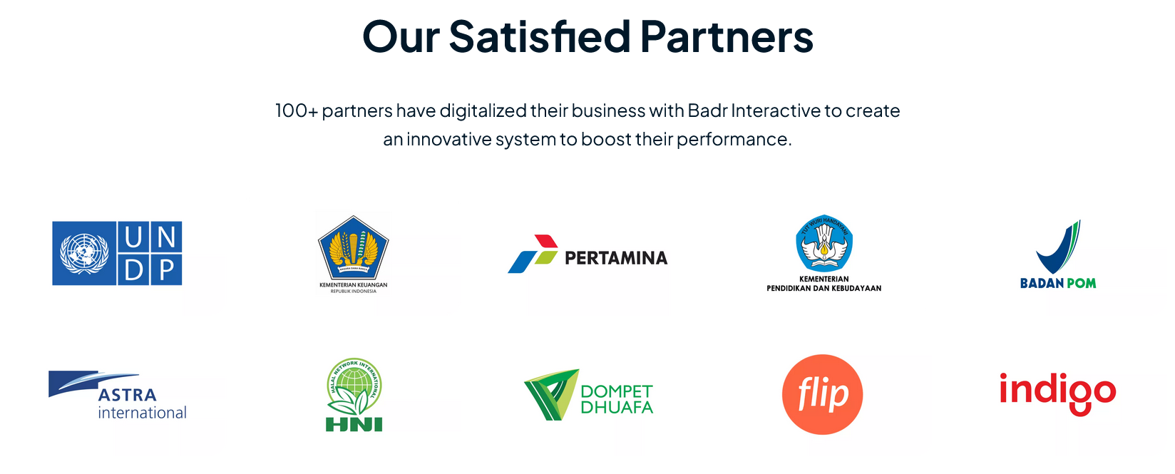 100+ partners have digitalized their business with Badr Interactive
